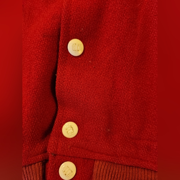 Vintage 1950s Wool Kids University Jacket Red Large - Picture 6 of 15